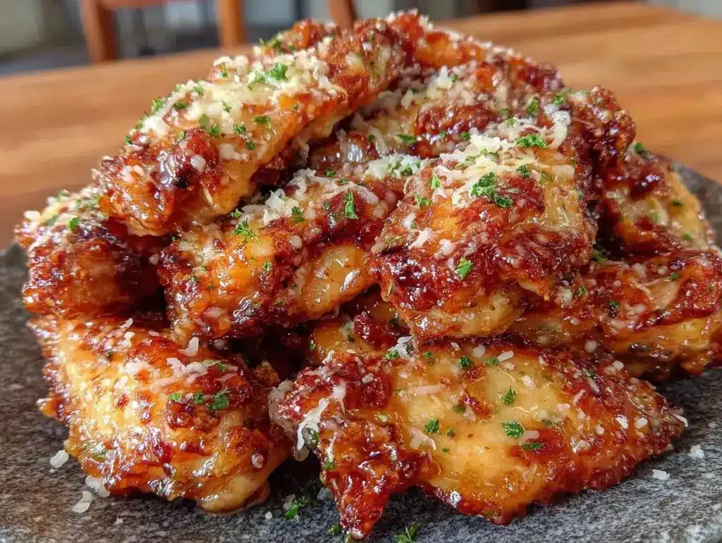 Football Tailgate Garlic Parmesan Chicken Wings - featured image