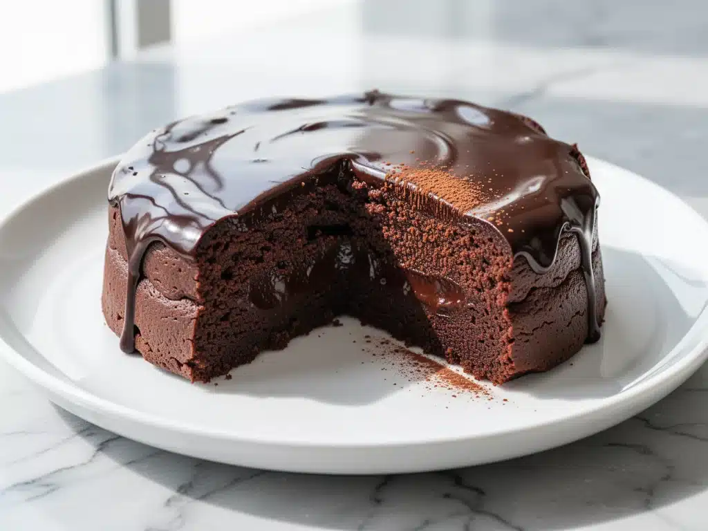 fudgy flourless chocolate torte - featured image