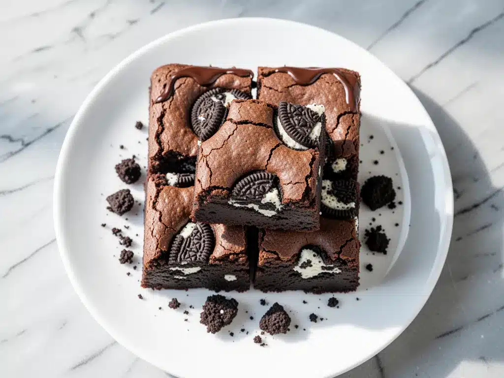 Fudgy Oreo Brookie Bars: Easy Crackly Top Recipe 4 fudgy oreo brookie bars preparation steps