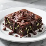 fudgy zucchini chocolate brownies - featured image