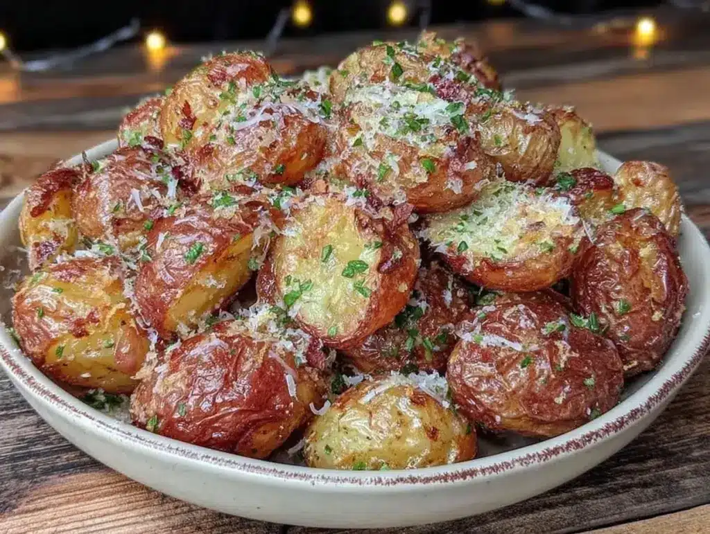 garlic herb roasted potatoes - featured image