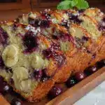 gluten-free blueberry banana bread - featured image