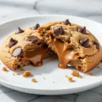 gooey Biscoff cookie butter stuffed chocolate chip cookies - featured image