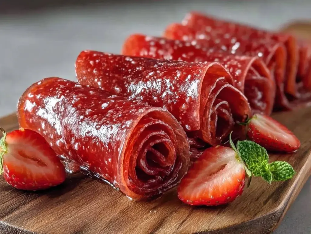 homemade strawberry fruit roll-ups - featured image
