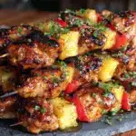 honey chipotle grilled chicken skewers - featured image