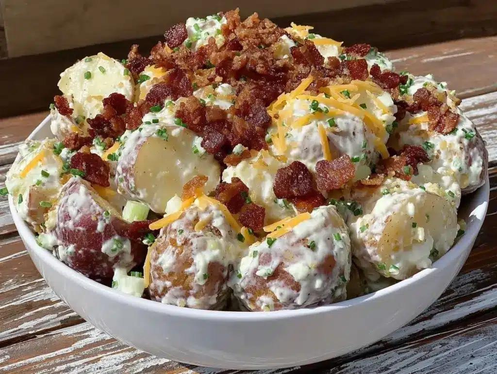 Labor Day Bacon Ranch Potato Salad - featured image