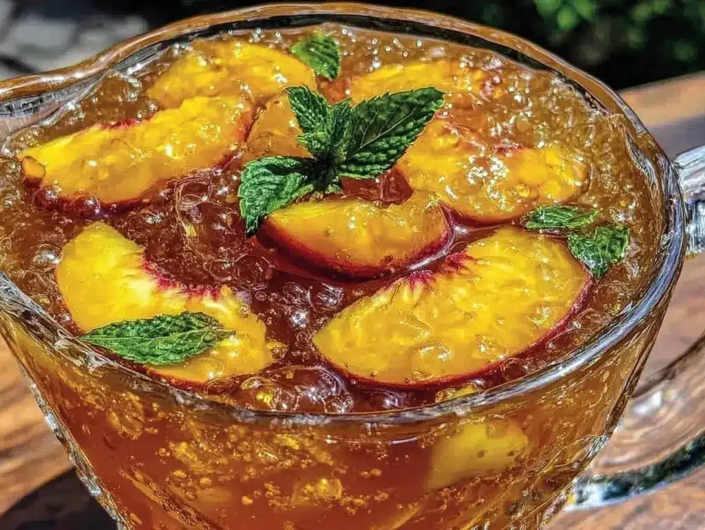 Labor Day Spiked Peach Bourbon Lemonade - featured image