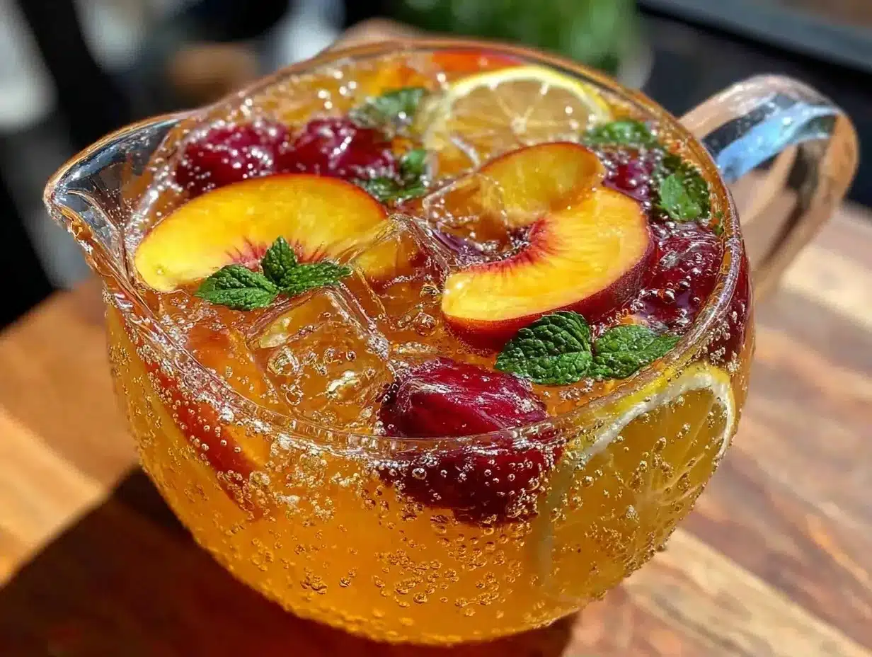 Labor Day Spiked Peach Bourbon Lemonade: Easy Summer Party Drink 4 Labor Day Spiked Peach Bourbon Lemonade preparation steps