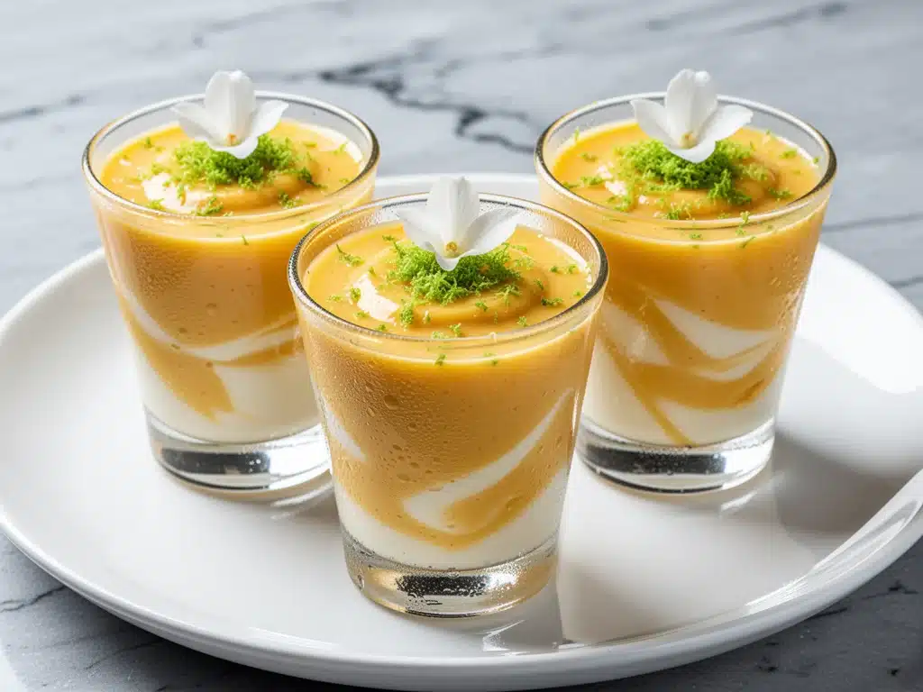 mango coconut panna cotta - featured image
