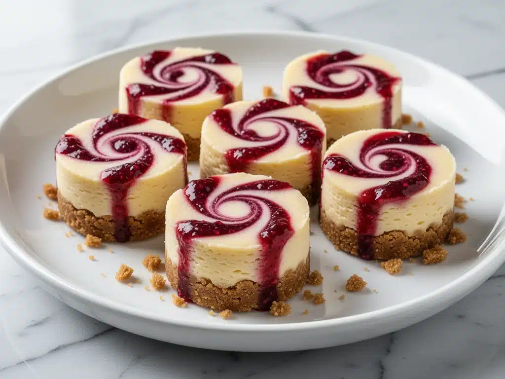 Mini Cheesecake Bites with Raspberry Swirl - featured image
