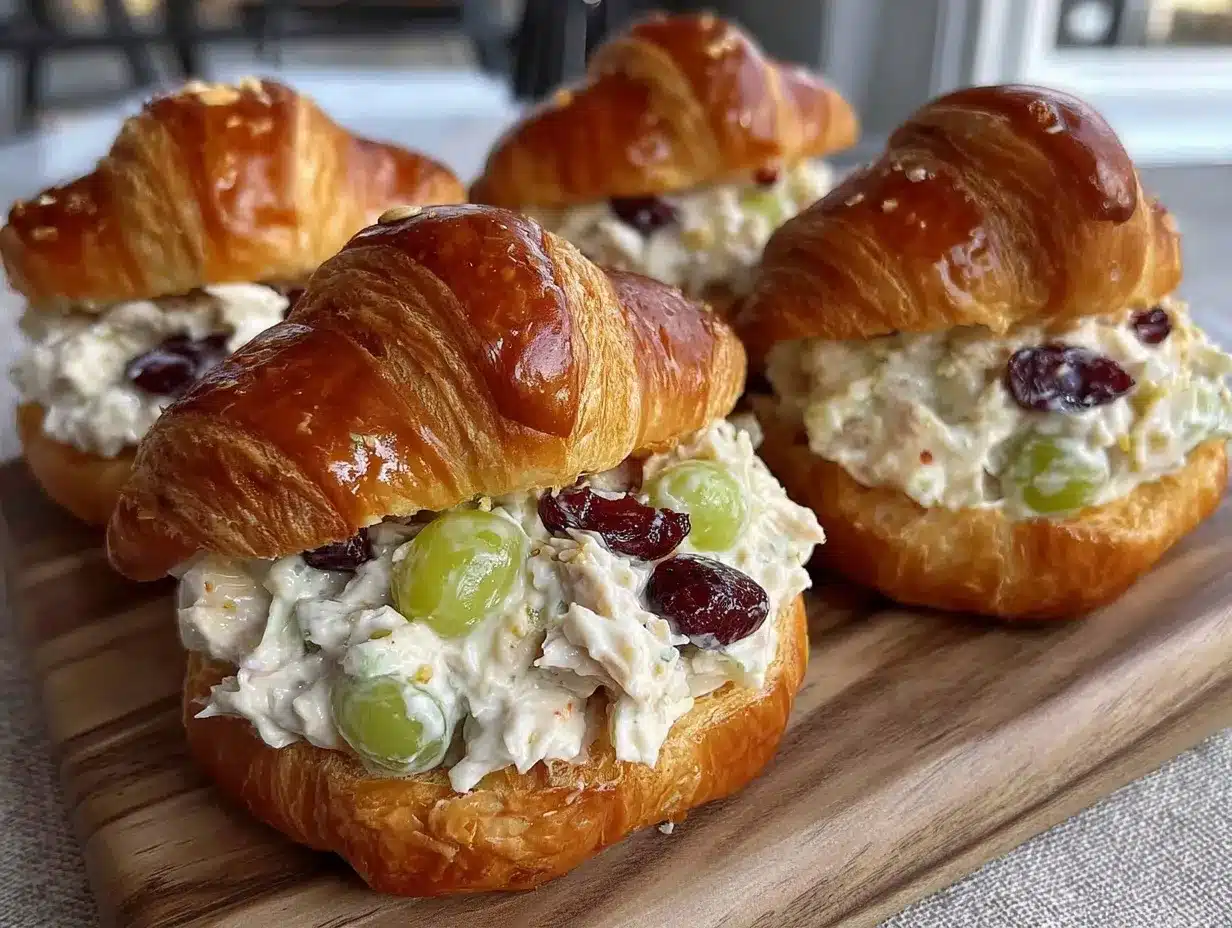 Mini Chicken Salad Croissant Sandwiches: 5 Budget-Friendly Back to School Bites 4 mini chicken salad croissant sandwiches preparation steps