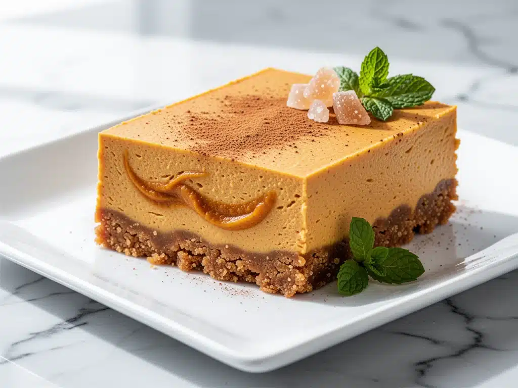 No-Bake Pumpkin Spice Cheesecake Bars - featured image