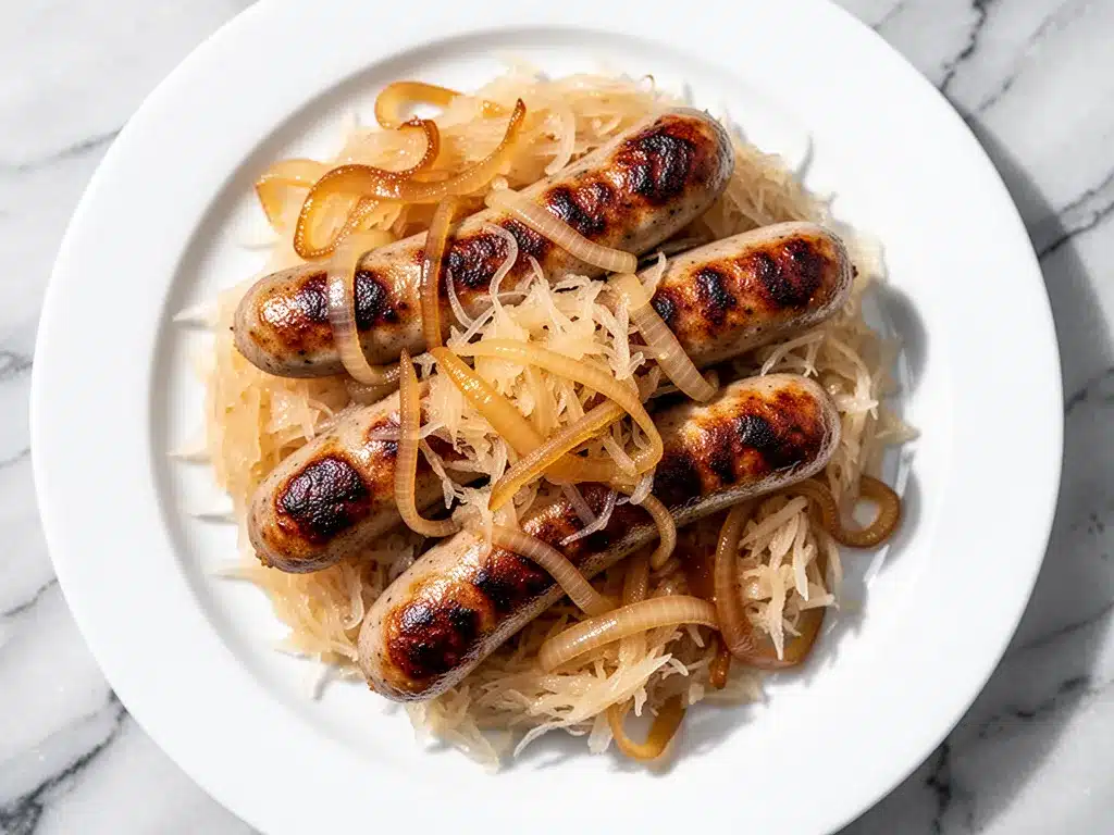 Oktoberfest Slow Cooker Bratwurst: Easy German Beer Braised Onions 4 Oktoberfest Slow Cooker Bratwurst preparation steps