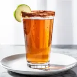 Oktoberfest Spiced Apple Cider Beer Cocktail - featured image