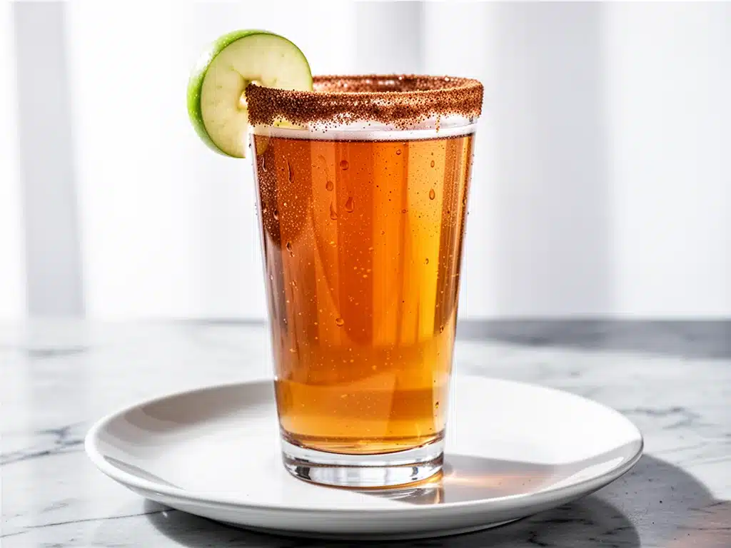 Oktoberfest Spiced Apple Cider Beer Cocktail - featured image
