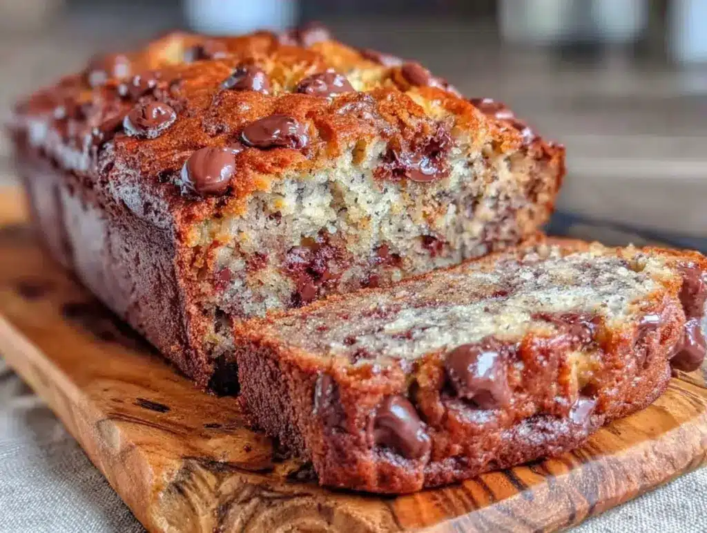 Home 1 one-bowl banana bread with chocolate chips - featured image