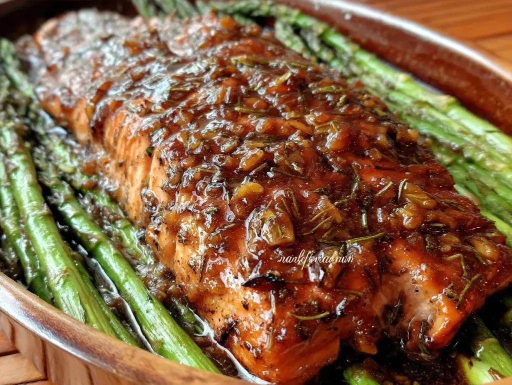 one pan honey garlic salmon - featured image