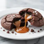 salted caramel chocolate cookies - featured image