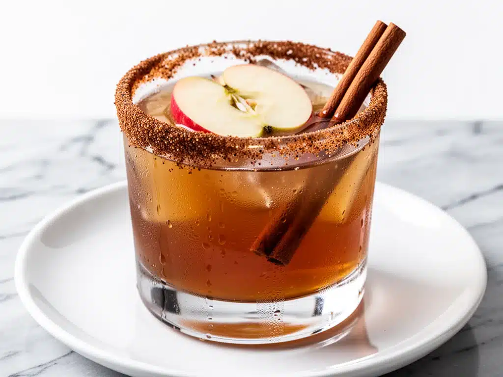 salted caramel whiskey apple cider - featured image