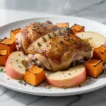 sheet pan maple dijon chicken thighs - featured image