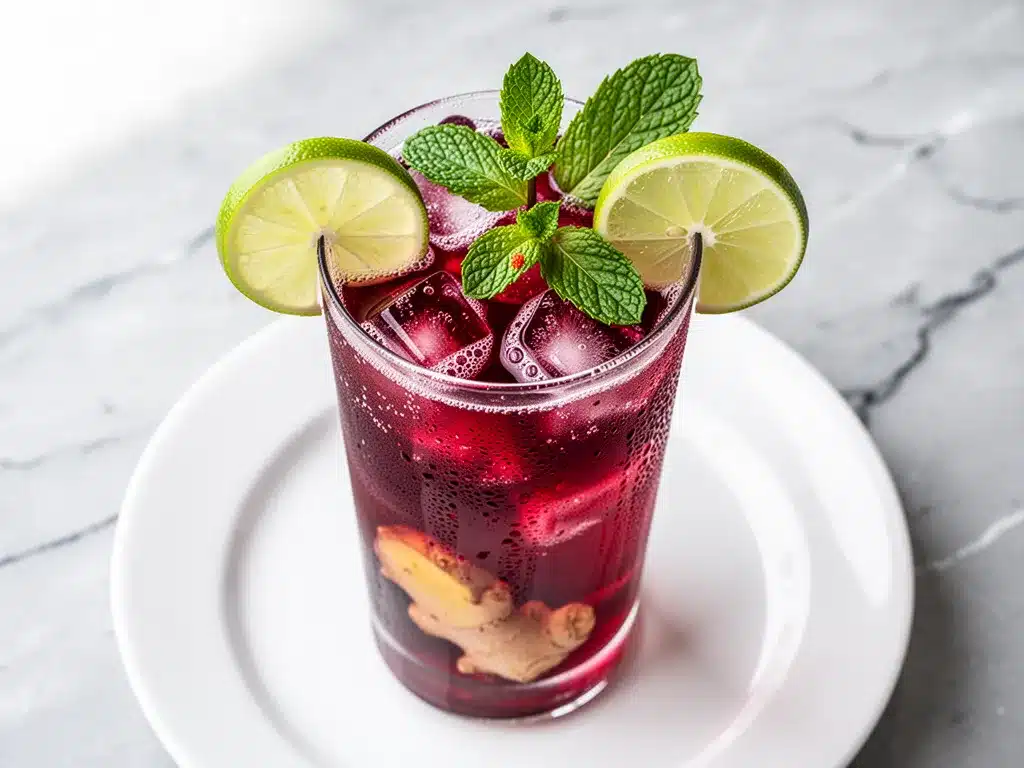 Sparkling Hibiscus Ginger Mocktail: Best Homemade Recipe 4 sparkling hibiscus ginger mocktail preparation steps
