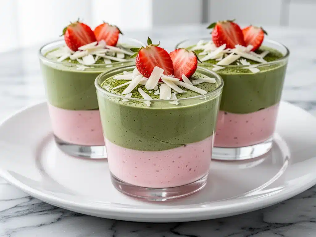 Home 7 Strawberry Matcha Mousse Cups - featured image