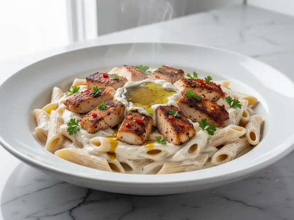 Home 2 ultra-creamy cajun chicken alfredo penne - featured image