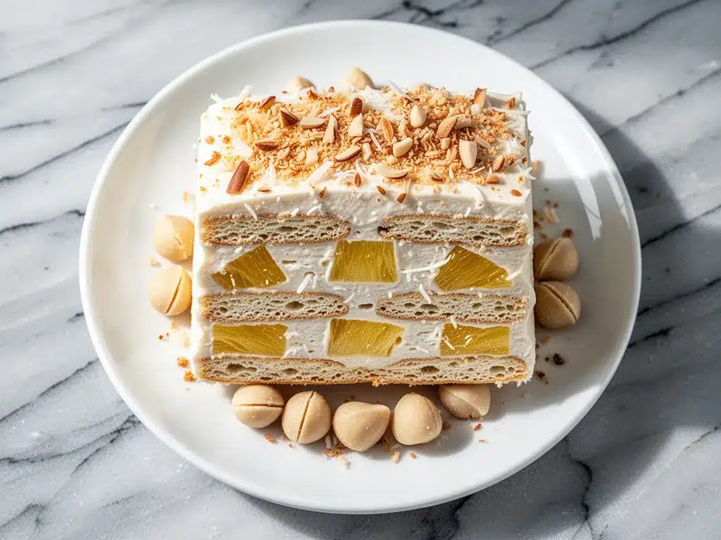 Ultra-Creamy Pineapple Coconut Icebox Cake: Best Easy No-Bake Recipe 4 ultra-creamy pineapple coconut icebox cake preparation steps