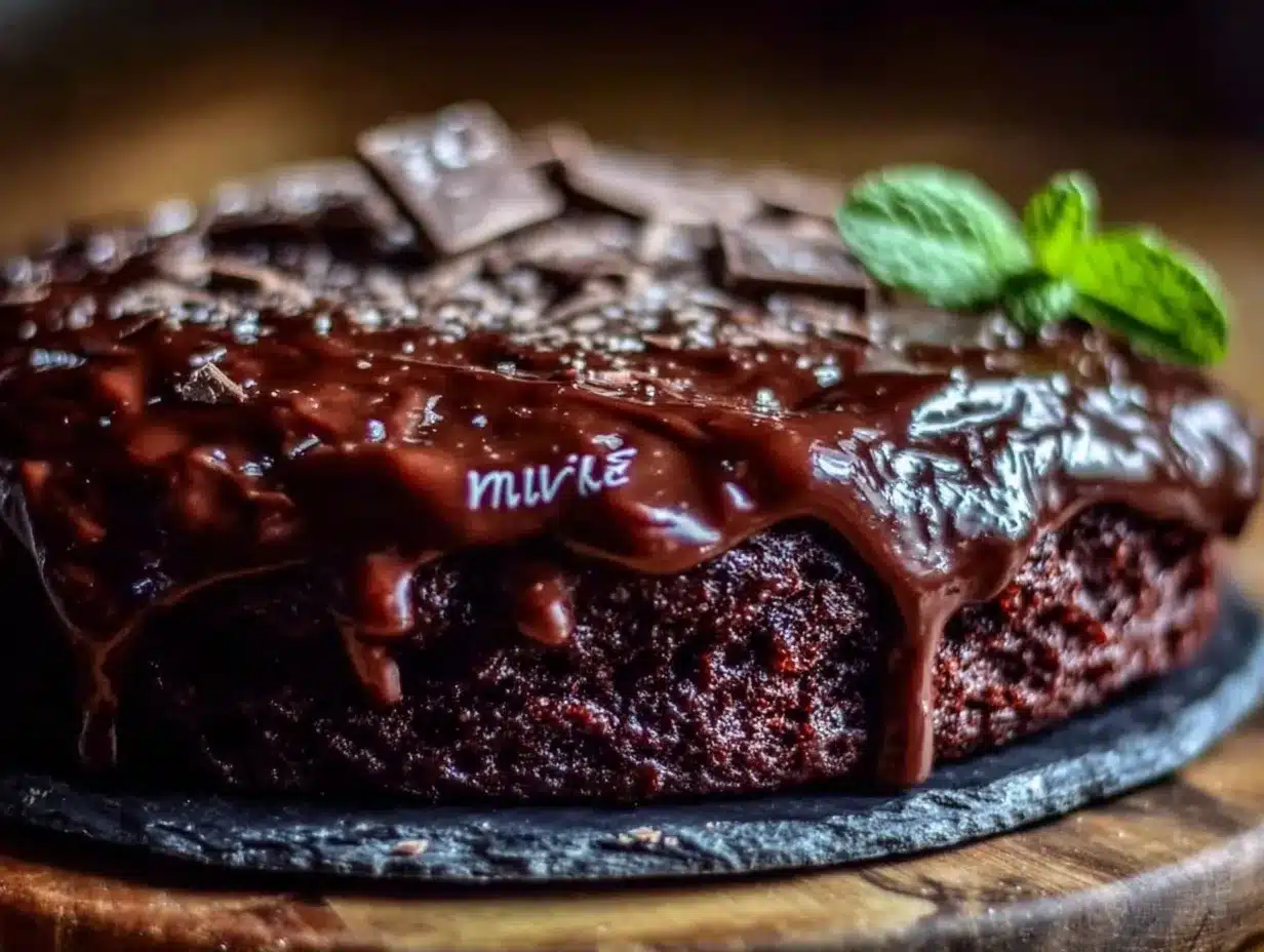 Ultra-Moist Double Chocolate Cake with Ganache Frosting: 3-Ingredient Budget Family Dessert 4 ultra-moist double chocolate cake preparation steps