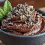 vegan chocolate avocado mousse - featured image