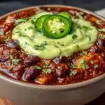 vegan sweet potato black bean chili - featured image