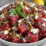 watermelon feta mint salad - featured image