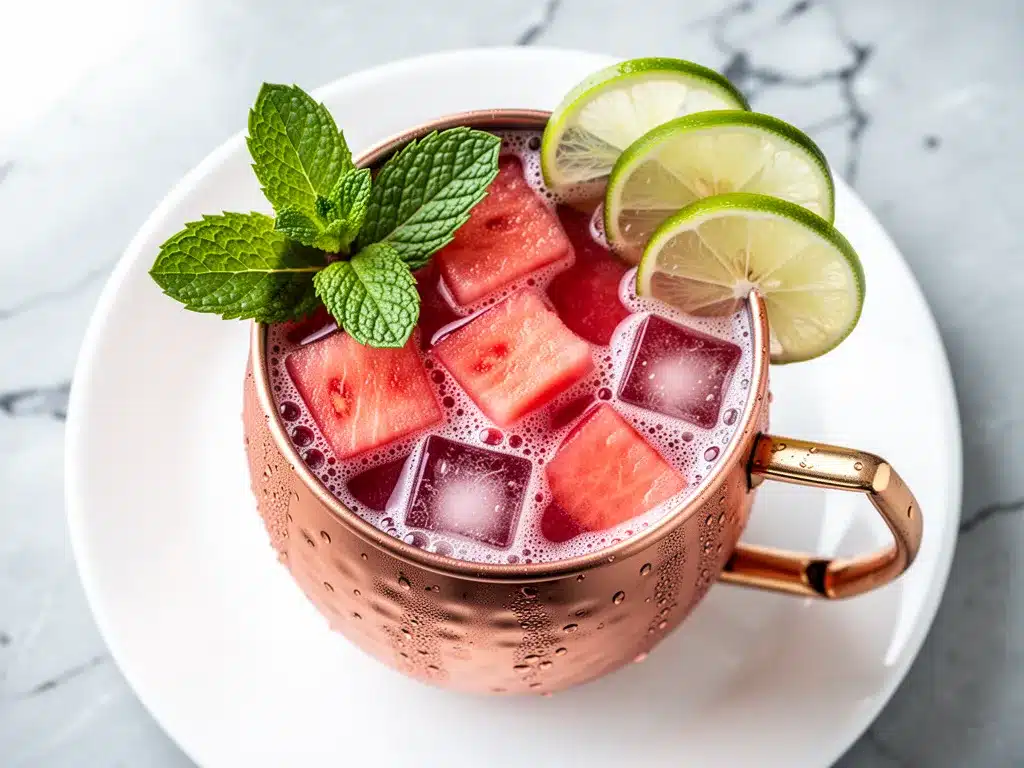 Watermelon Mint Moscow Mule: Easy Summer Drink 4 watermelon mint moscow mule preparation steps