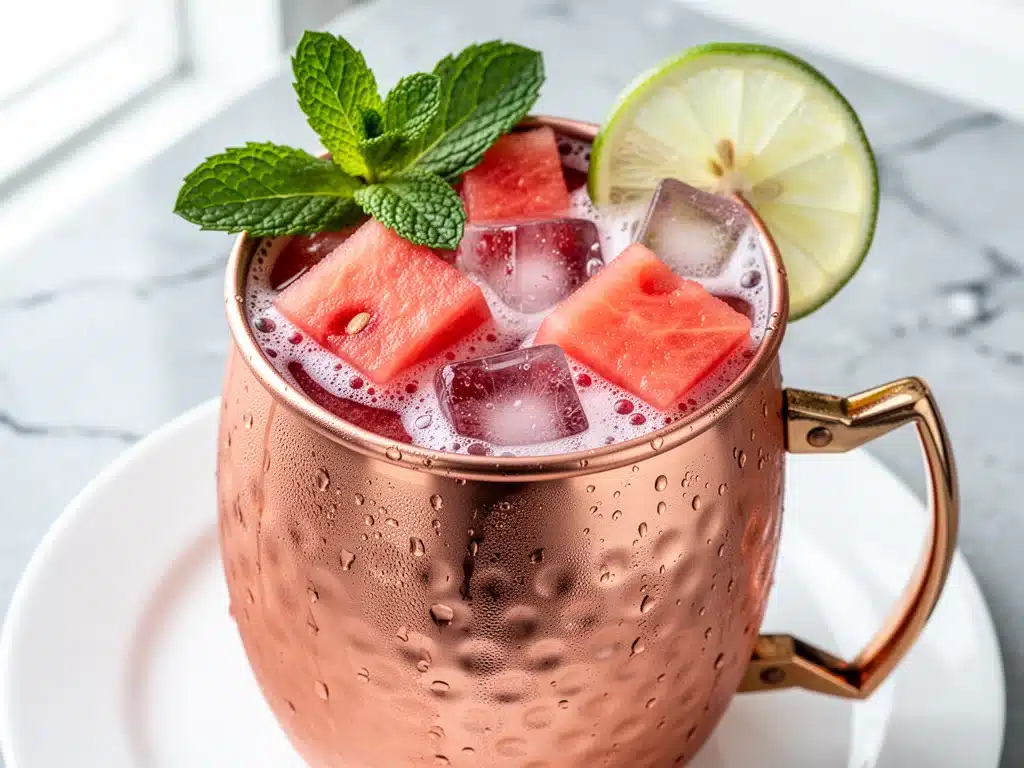watermelon mint moscow mule - featured image