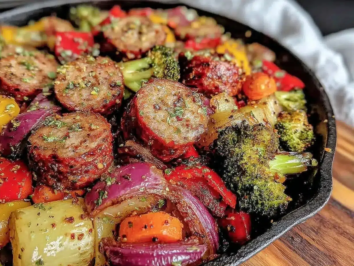 Whole30 Sheet Pan Sausage & Veggies: Easy Family Dinner 4 whole30 sheet pan sausage preparation steps